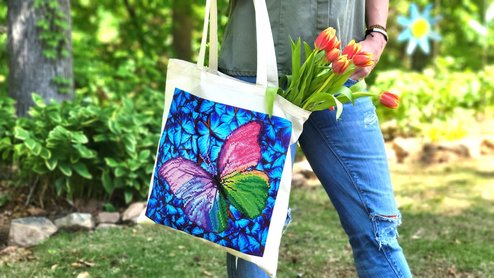 Diamond Painting Turned Sparkling Tote Bag